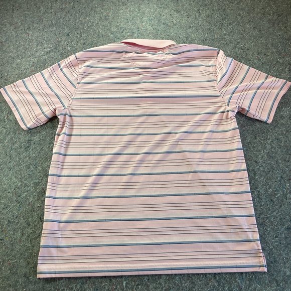 Greg Norman Polo Shirt Mens Adult Large Pink Shark Golfer Golf Rugby - Picture 11 of 12